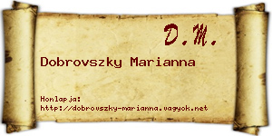 Dobrovszky Marianna névjegykártya